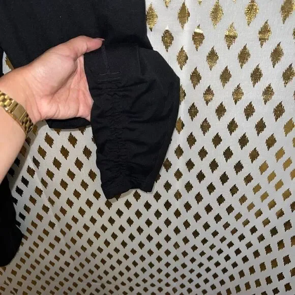 Athleta cropped black leggings ruching size M - Picture 5 of 6